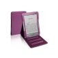 Purple Book Schtand Cover With Magnetic Closing For New Amazon Kindle 4