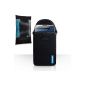 Samsung Galaxy Note 2 Case Cover Black Neoprene Pouch With Caseflex Logo (Wireless Phone Accessory)