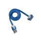 Cable for Apple iPhone 3, 4, 4S / iPod Touch / iPad 1, 2 & 3 - Design Plate - Transfer and Fast Charging - 1 meter - Blue - by Primacase (Electronics)