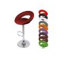 Bar stool - BORDEAUX - chrome and synthetic leather - VARIOUS COLORS