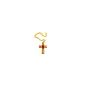NEW necklace with Cross & Rubin, gold (Toys)