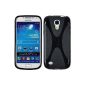Silicone Case for Samsung Galaxy S4 Mini - X-Style black - Cover PhoneNatic ​​Cover + Protector (Electronics)