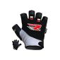 Genuine leather RDX Gel Weight lifting Fitness Training Gloves Gym wb (Sports Apparel)