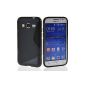 MOONCASE S-Line TPU Silicone Gel Case Cover Hard Case for Samsung Galaxy Core Prime G360 Black (Electronics)