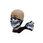 Gear Half mask neoprene with skeleton pattern (Toy)