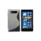 Kit Me Out DE TPU Gel Case for Nokia Lumia 820 - S-Line Transparent (Wireless Phone Accessory)