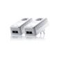 devolo 9130 - Pack of 2 PLC adapters (500 dLAN duo Starter Kit +): 2-port Fast Ethernet / integrated telephone socket (Personal Computers)