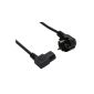 Angled InLine shockproof to IEC connector C13 left angled power cord (1m) black (accessories)