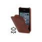 Goodstyle exclusive leather case for Apple UltraSlim iPhone 4 / 4s flip top made of genuine leather in Cognac (Electronics)