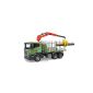 Brother 03 524 - Scania R-series timber transport trucks with loading cranes, grabs and 3 logs (Toys)