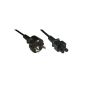 InLine power cord for notebook, 3-pole, 10m black (Accessories)