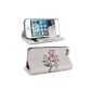 Apple iPhone 5s / 5 Handyhülle wallet leather owls on branch (electronics)