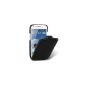 Melkco Premium Leather Case / Flip Case - Samsung Galaxy S3 Mini - Black (Electronics)