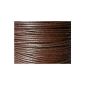 Leather cord, leather cord, leather straps 5 m.  Approximately 2.0 mm.  Brown (Kitchen)