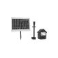 oneConcept - Fountain with solar water pump for gardens, pools ... (200 l / h, LED lights, battery) (Kitchen)