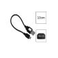 xubix data cable charging function for all devices with Micro USB 2.0 Sony Xperia S Samsung Galaxy S2 S3 GT-i9300 Ace S5830 HTC ONE S / X Nokia Lumia 900, inter alia, 10cm (Electronics)