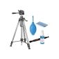 Accessory Set: Cullmann Alpha 2500 tripod + Hahnel bellows + microfibre cloth + cleaning liquid + Brush for Canon EOS 1100D, 700D, 650D, 600D, 100D, Sony SLT-A58K, Nikon D5100, D5200, D5300, D3100, D3200, D3300 (Electronics )
