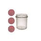 20 fall glasses 350ml jars of jam jars jars To 82 Red Squared (household goods)