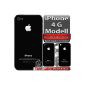 Apple iPhone 4 Repair Back Cover '' original glass in black '' (Model A1332) now including NEW Micro Professional -. Tools & Screen Protector 1 x front & 1 x back - protector included.  Bundle offer!  (Electronics)