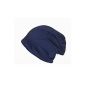 Jersey Cotton Long Slouch Beanie Hat Unisex plain colors and with Star Spring Summer (Textiles)