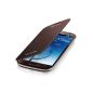 Samsung original protective screen flap / Flip Cover EFC 1G6FAECSTD (compatible with Samsung Galaxy S3 I9300) Amber Brown (Accessories)