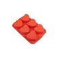 baekka Muffin Tin Heart orange 6er shape silicone cake mold (household goods)
