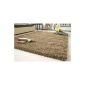 Shaggy carpet Shaggy high pile Funny XXL Top quality Super thick and soft beige color, size: 140x200 cm