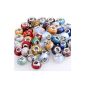 50 glass beads Turquoise Spacer Beads 14x10mm Charms New (household goods)