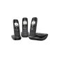 Gigaset Cordless Phones AS405A TRIO Screen Answering BLACK (Electronics)