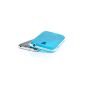 Saxonia rear protective shell elastomer / silicone for Samsung Galaxy S4 Mini GT-i9190 / GT-i9195 LTE Blue (Electronics)