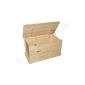 Wooden chest made of solid pine wood, toy box, toy box, storage box, chest with rollers (garden products)