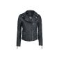 Gipsy Ladies Leather Jacket Ladies Jacket Black (Textiles)