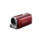 Sony DCR-SX34ER Camcorder (Flash, 60 x optical zoom, 6.9 cm (2.7 inch) display, 4GB of internal memory, touch screen) Red (Electronics)