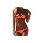 TDOLAH Bandage Women Bikini Swimsuit Neoprene Padded Push up Tankini Neon Sport Diving Suit Multi Color (Miscellaneous)