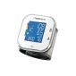 MeasuPro BPM-50W Digital wrist blood pressure device with heart rate detection, hypertension color alarm display, color-coded display, two-user modes, an indicator of irregular heartbeat (IHB) and memory recall