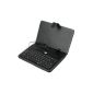 Leather Case with keyboard and stylus for Tablet 7 