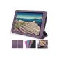 Mulbess - Medion E10320 E10318 E10316 E10315 Lifetab CleverStrap Leather Case Cover Case - Premium Tablet PC Case Cover Bag Case Sleeve Cover with Easy Stand Function Color Purple (Electronics)