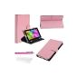 Foxnovo 3-in-1 Universal Folding PU Flip Case Stand caches Kit for 7 Inch Tablet PC (Pink) (Electronics)