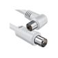 1aTTack coaxial connection cable (angle, 10m) white (accessory)