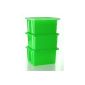 3 green stacking boxes with lids 3 - Quality made in Germany