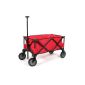 Practical Foldable carts Deluxe in red with reinforced base - max.  Load 70 Kg (Toys)
