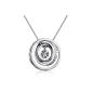 MARENJA crystal ladies necklace with pendant and ring engraving 