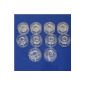 TinkSky 25pcs clear 2.1 cm inside plastic spools for sewing machine Brother / Singer / Toyota / Janome