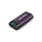kwmobile® Power Bank External Battery with 5600 mAh in Purple for Apple iPhone 3G / 3GS / 4 / 4S / 5, iPad, iPod, smart phones and all phones and tablets with USB or microUSB port (Wireless Phone Accessory)