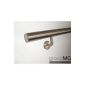 Stainless steel handrail V2A 42,4mm 240K ground 1000mm incl. 2 holders