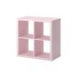 IKEA KALLAX shelf in light pink;  (77x77cm);  Compatible with EXPEDIT