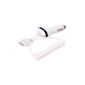 DURAGADGET car charger / cigarette lighter - white - for Apple iPad 1, iPad 2 and the new Apple iPad 3 (latest 2012)