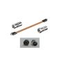 Maxima Trade Set Fensterdurchführung extremely flat + 1x coax connector + 1x coaxial jack adapter on both F connector - flat TV HDTV HD 3D 100 / 200Hz Antenna Cable Set 3 Piece Door Frame implementation.  (Electronics)