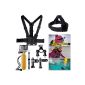XCSOURCE® accessories bundle kit Kit 10 in 1 handlebar holder or seatpost equipment + chest strap + headband + yellow handle floating equipment + Belt + 2x + 3x joint screws for GoPro Hero 1 2 3 3 + OS59 (Camera)