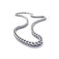 Konov jewelry men's chain, stainless steel chain necklace Biker King, Silver, 6mm width, length 55cm (jewelry)